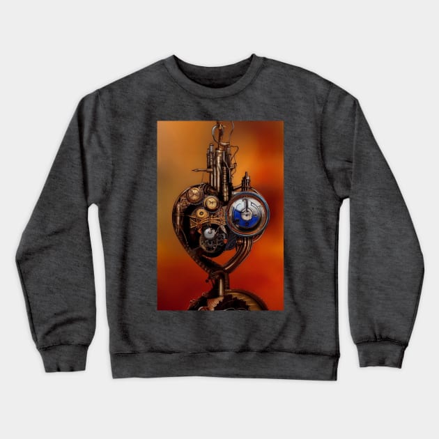 Steampunk mechanical heart Crewneck Sweatshirt by Dendros-Studio